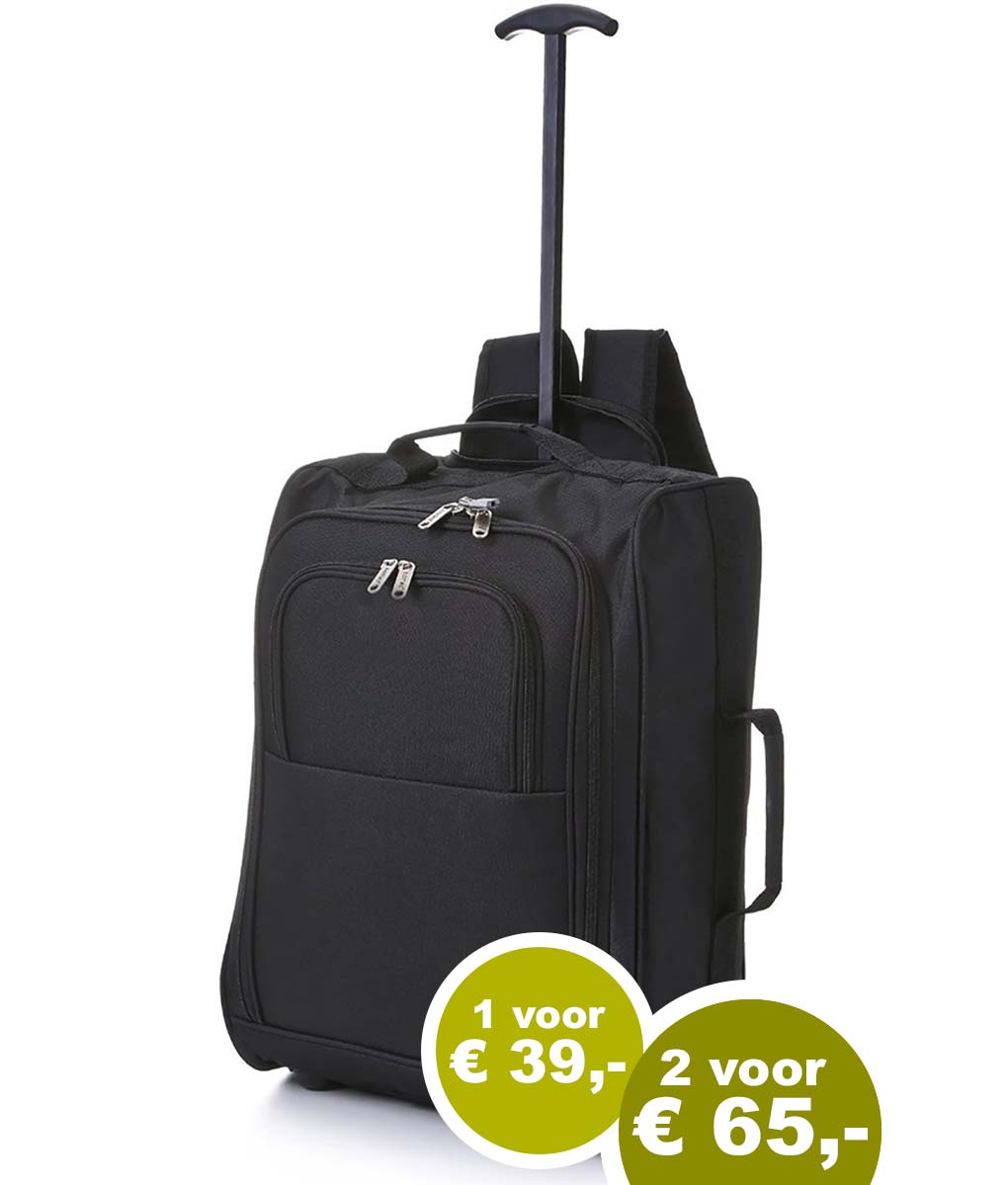 Toeschouwer Verplaatsbaar vervolgens Trolley bag én backpack 55x35x20 (het slimste formaat) - Smartkoffers